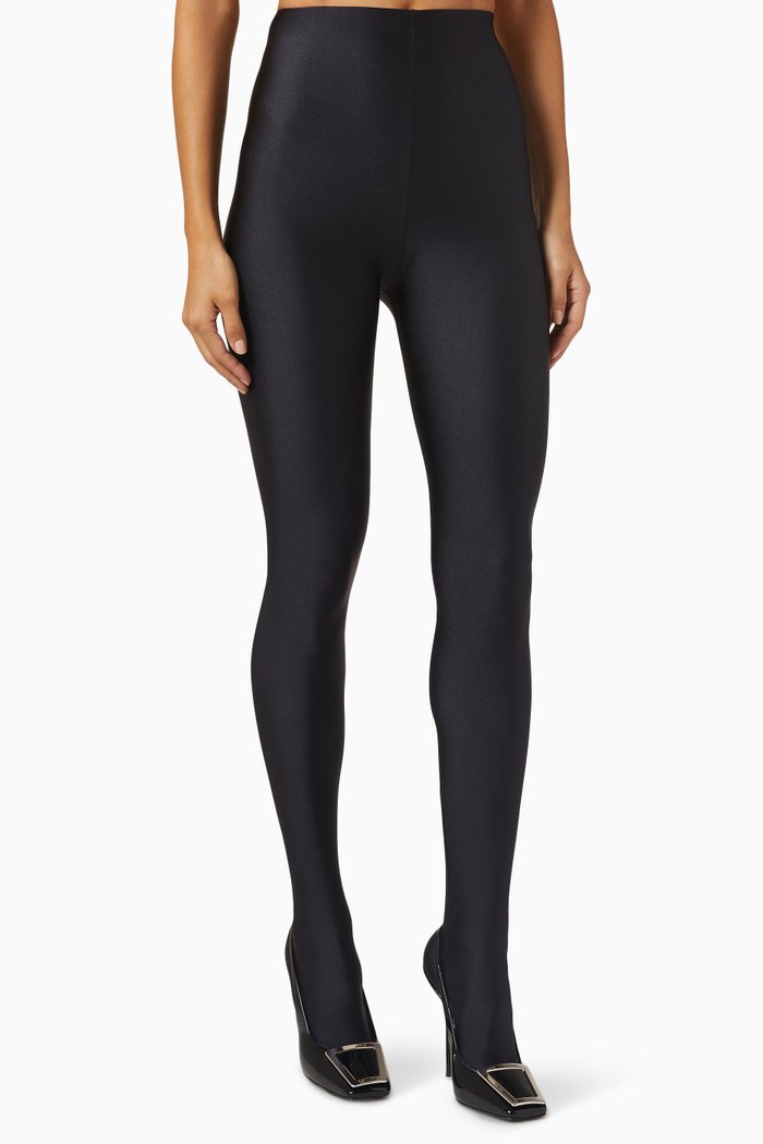 

Tights in Shiny Jersey, Black