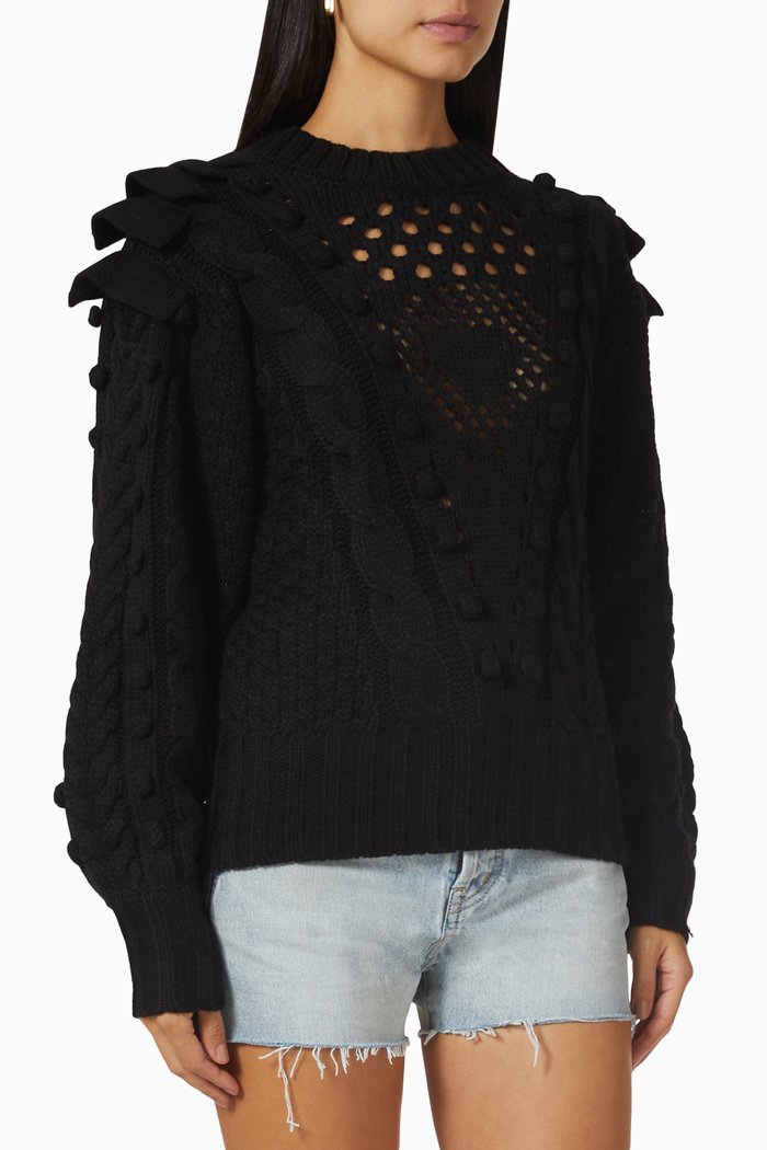 Savanna Knit Sweater, Black