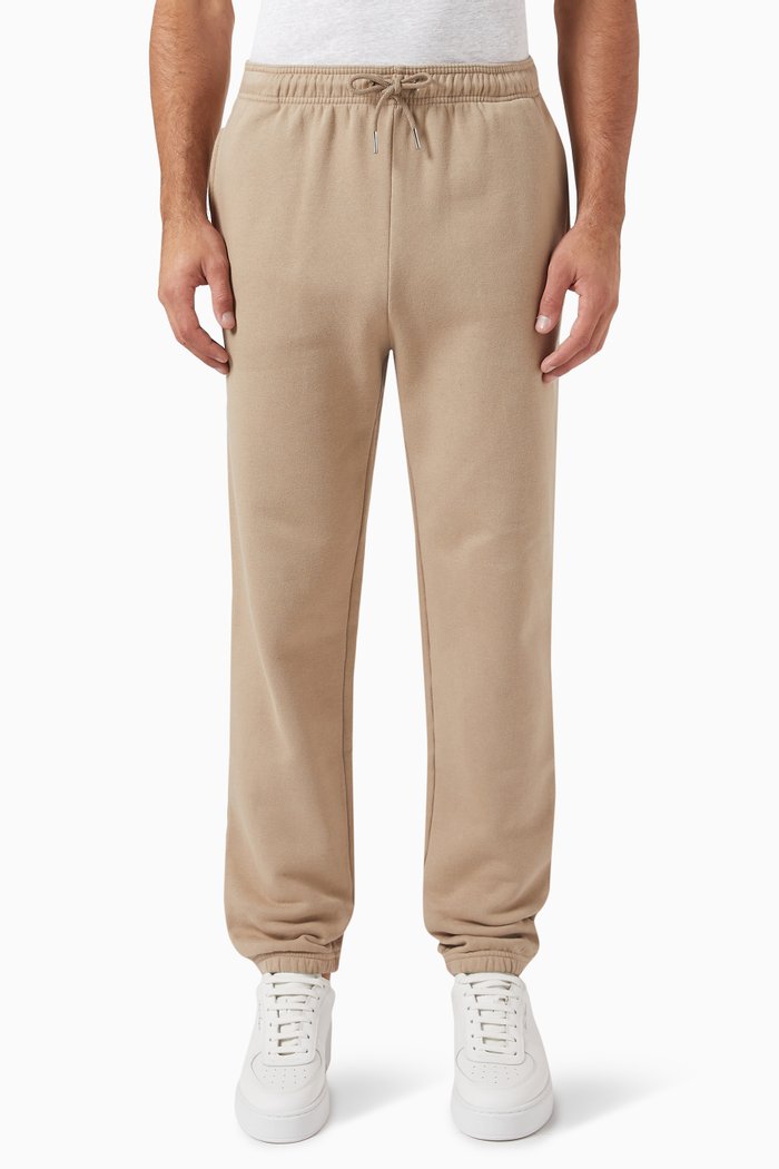 

Embroidered Sweatpants in Organic Cotton, Neutral