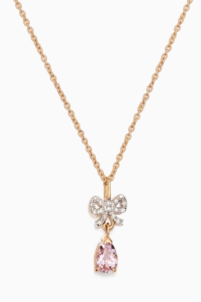 

Pretty In Pink Necklace in 10kt Yellow Gold