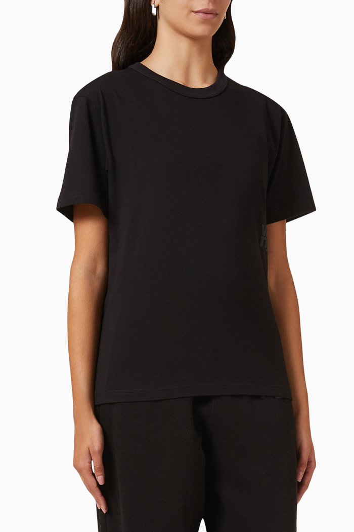 

Puff Logo T-shirt in Cotton Jersey, Black
