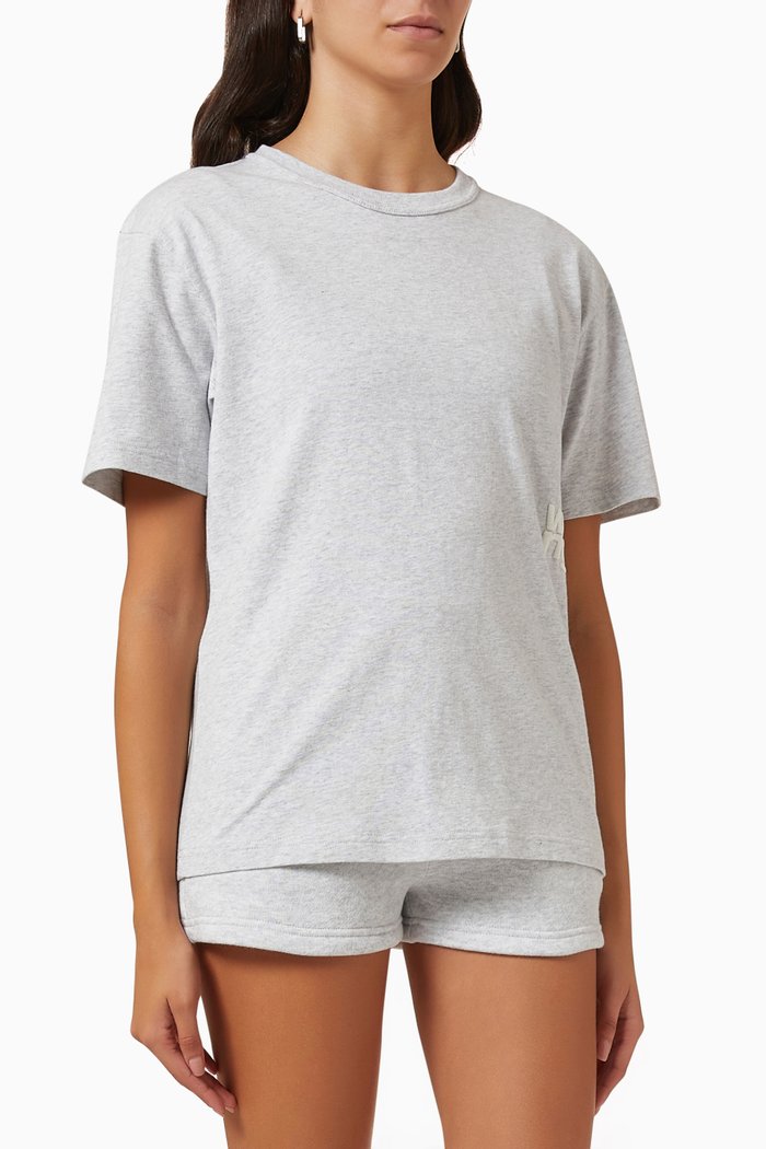 

Puff Logo T-shirt in Cotton Jersey, Grey