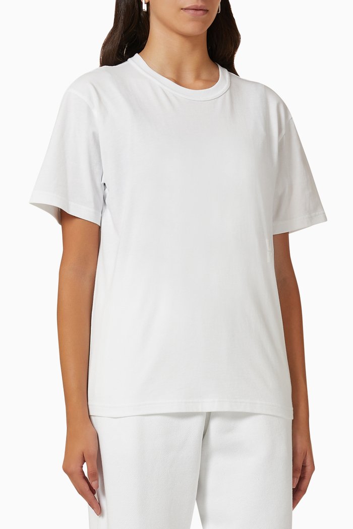 

Puff Logo T-shirt in Cotton Jersey, White