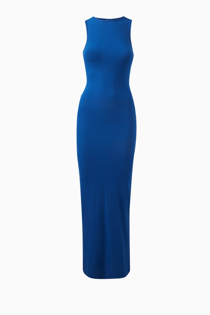 

Soft Lounge Sleeveless Maxi Dress in Stretch-modal, Blue