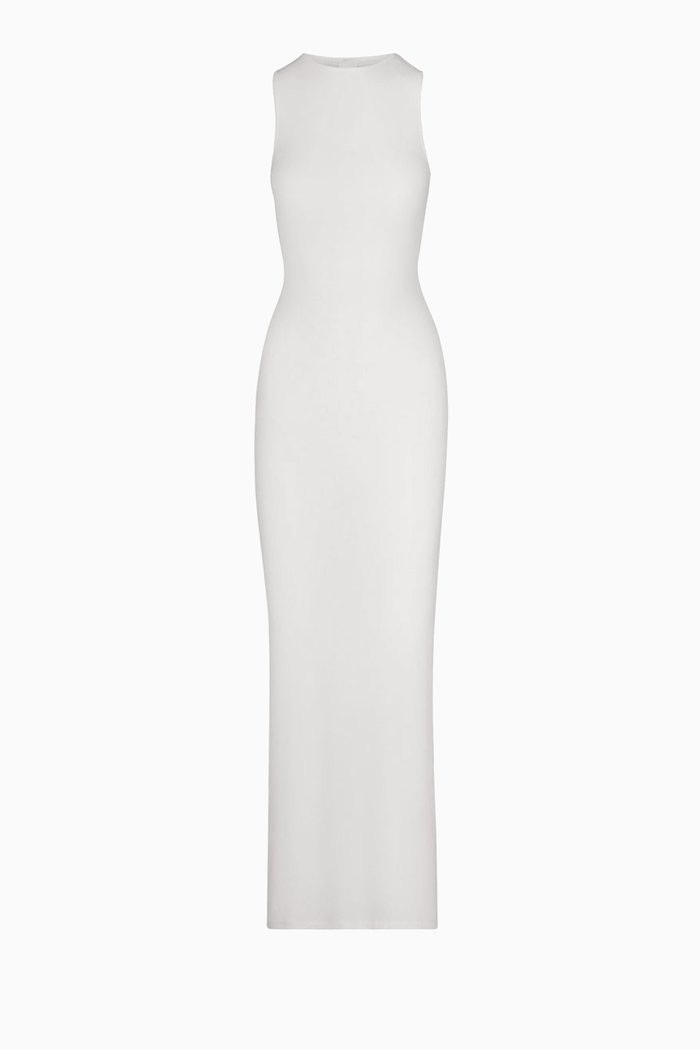 

Soft Lounge Sleeveless Maxi Dress in Stretch-modal, White