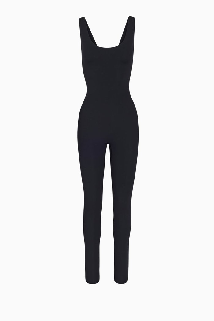 

All-in-one Scoop Neck Bodysuit, Black