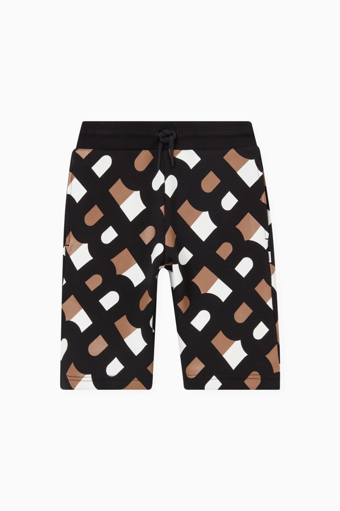 

Monogram Bermuda Shorts in Cotton Blend, Black