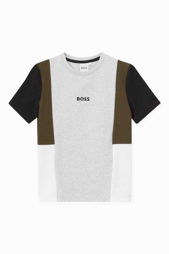 

Logo Print T-shirt in Cotton, Grey
