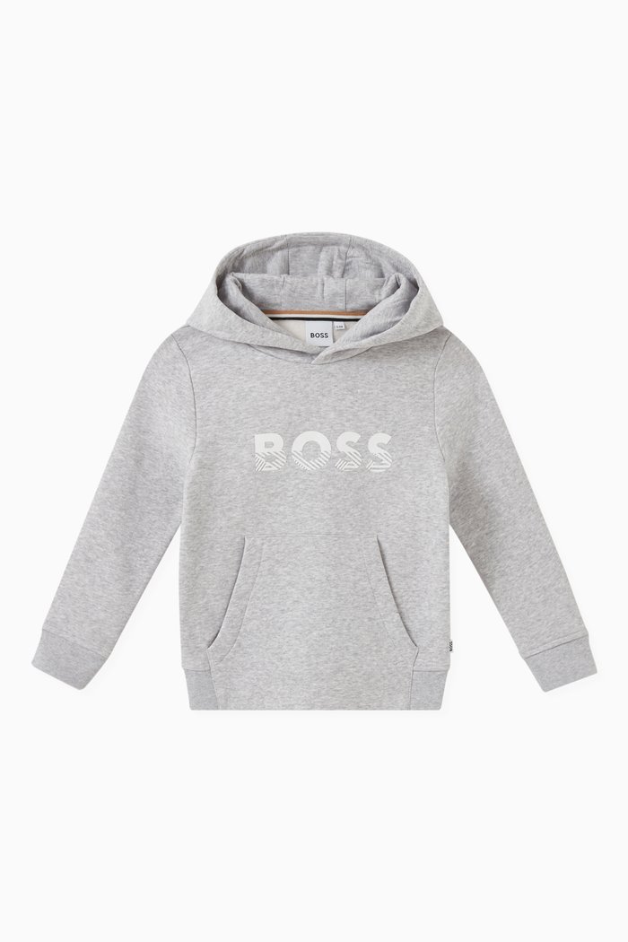 

Logo Hoodie in Cotton, Grey