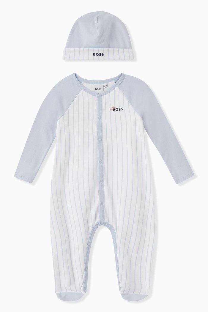 

Logo Pyjama Set in Cotton, Blue