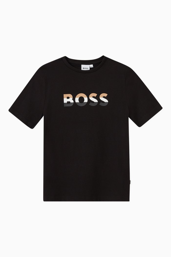 

Gradient Logo Print T-shirt in Cotton, Black
