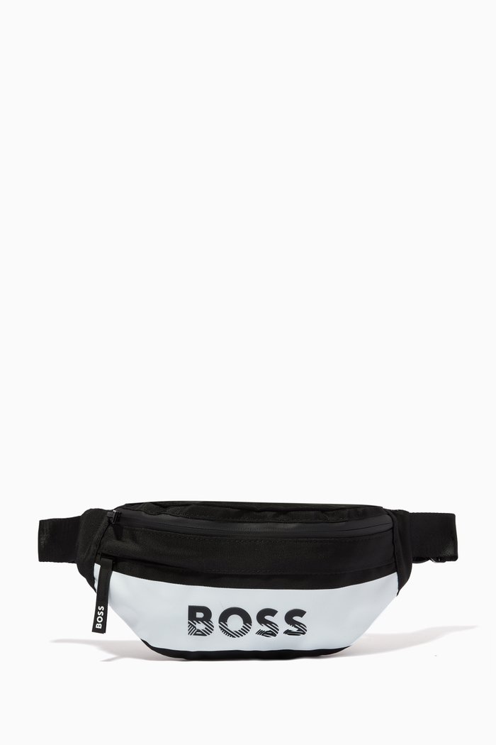 

Fading Logo Print Belt Bag, Black
