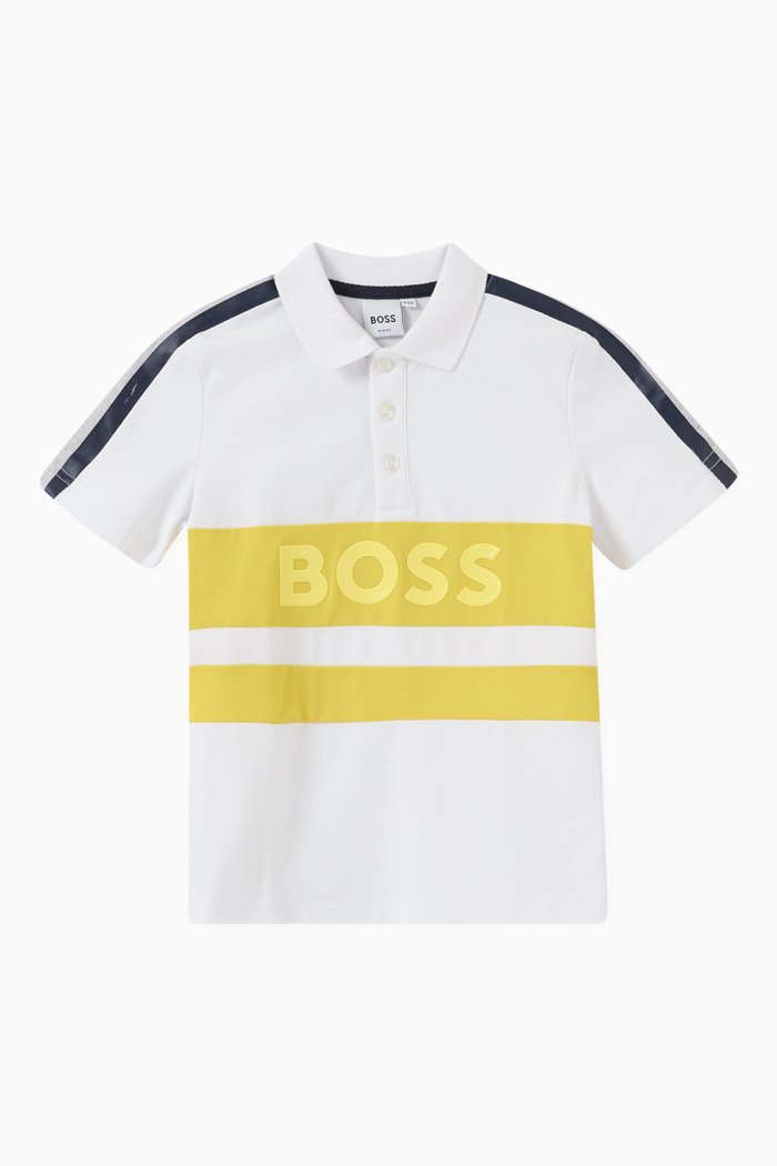 

Logo Polo Shirt in Cotton & Polyester, White