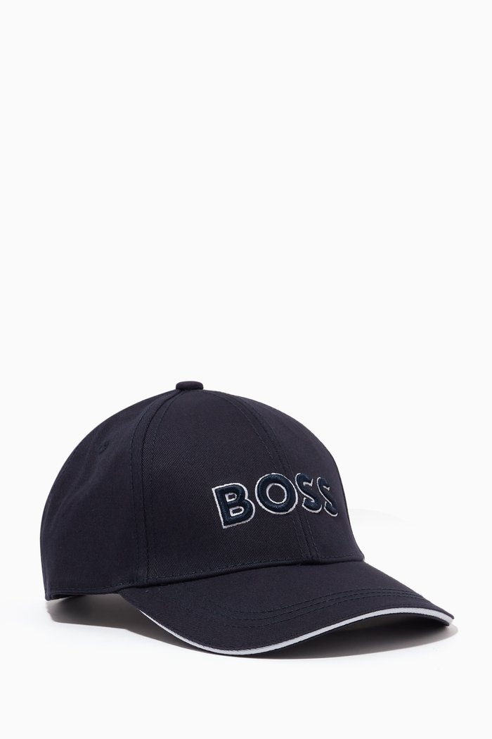 

Logo Cap in Cotton, Blue