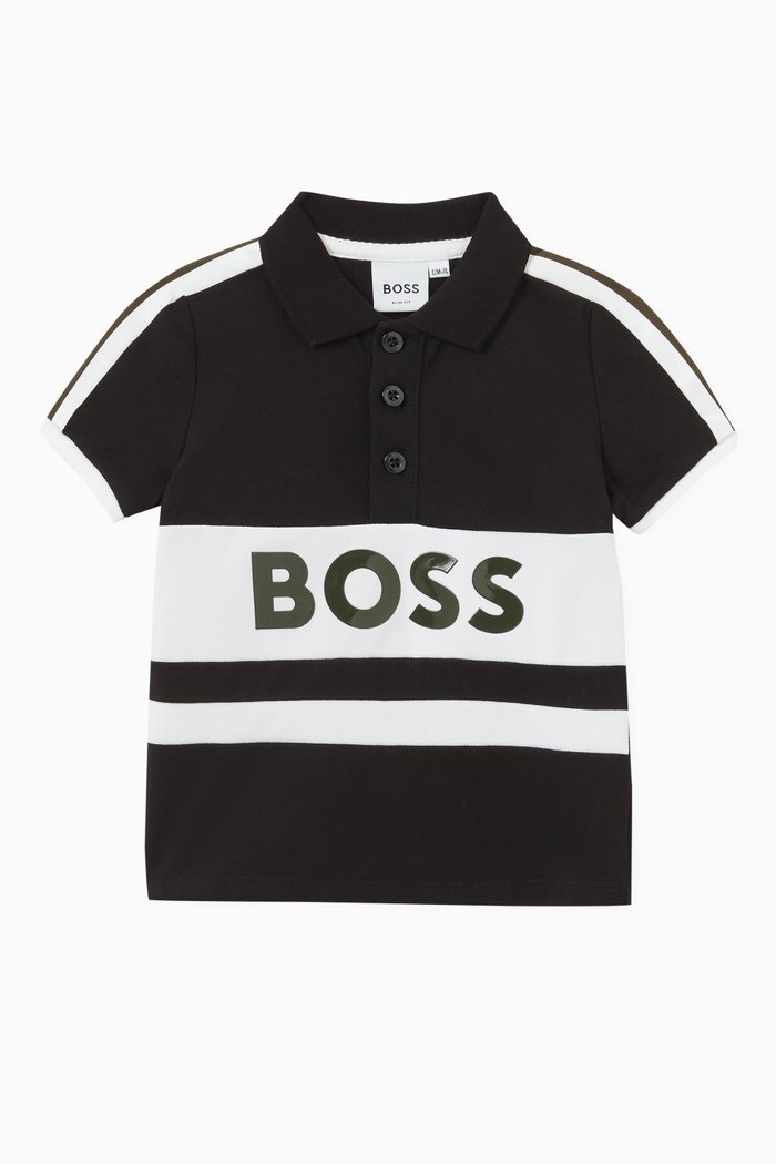 

Logo Polo Shirt in Cotton, Black