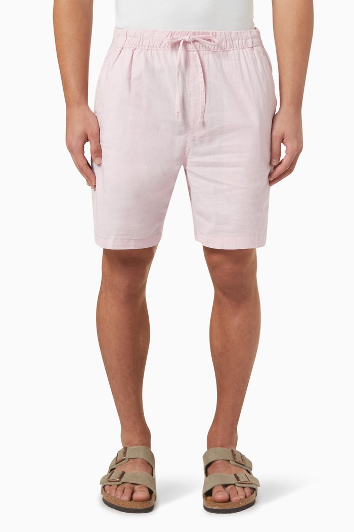 

Drawstring Shorts in Stretch-linen, Pink