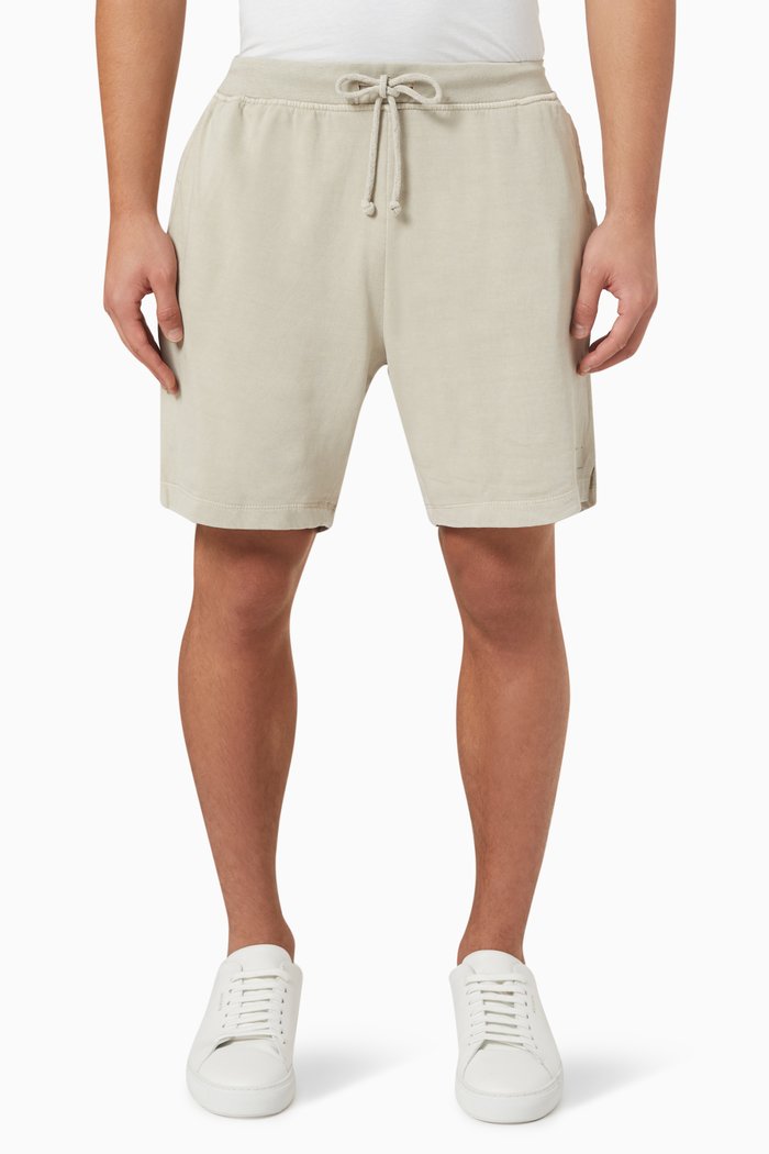 

Garment-dyed Drawstring Shorts in French-terry, Neutral