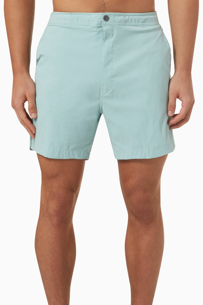 

Elastic Calder 6" Swim Shorts in Stretch-nylon, Green