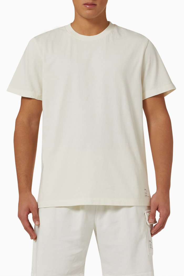 

Garment-dyed Crewneck T-shirt in Cotton-jersey, White
