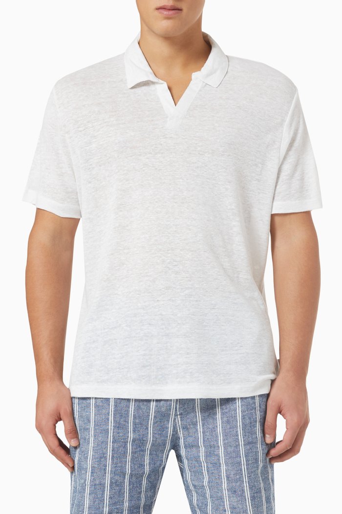 

Polo Shirt in Linen-jersey, White
