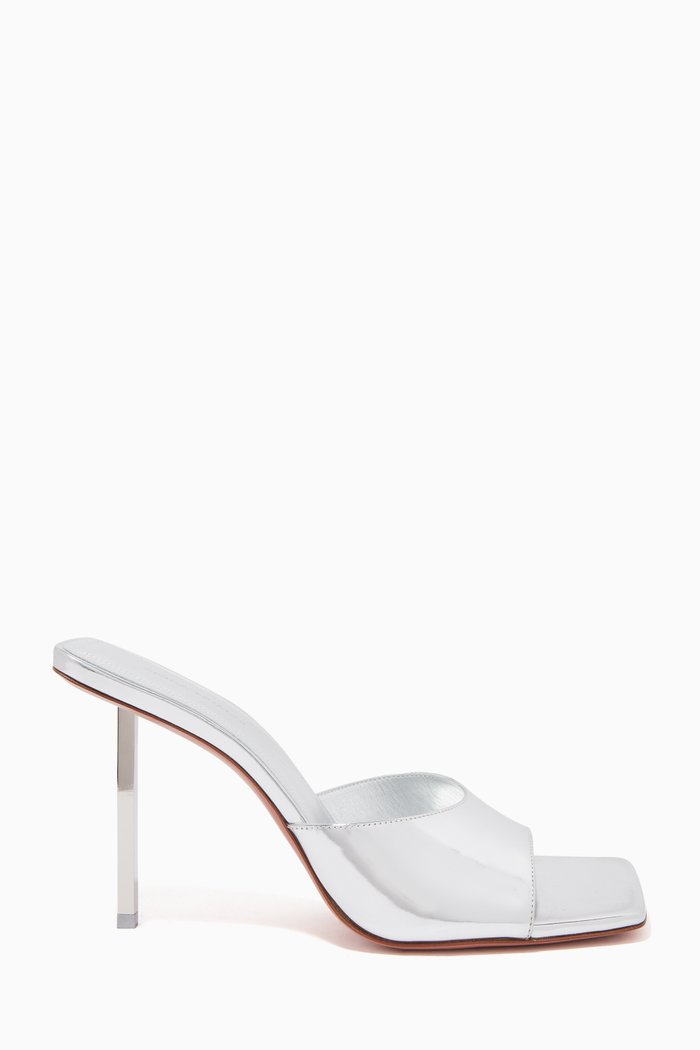 

Laura 95 Mules in Nappa, Silver