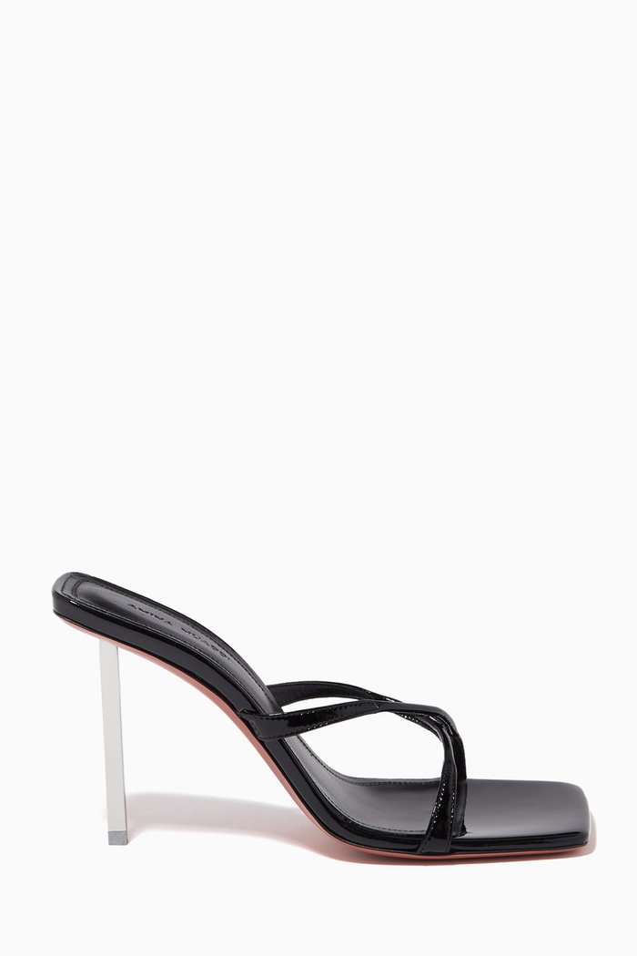 

Adriana 95 Mule Sandals in Patent-leather, Black