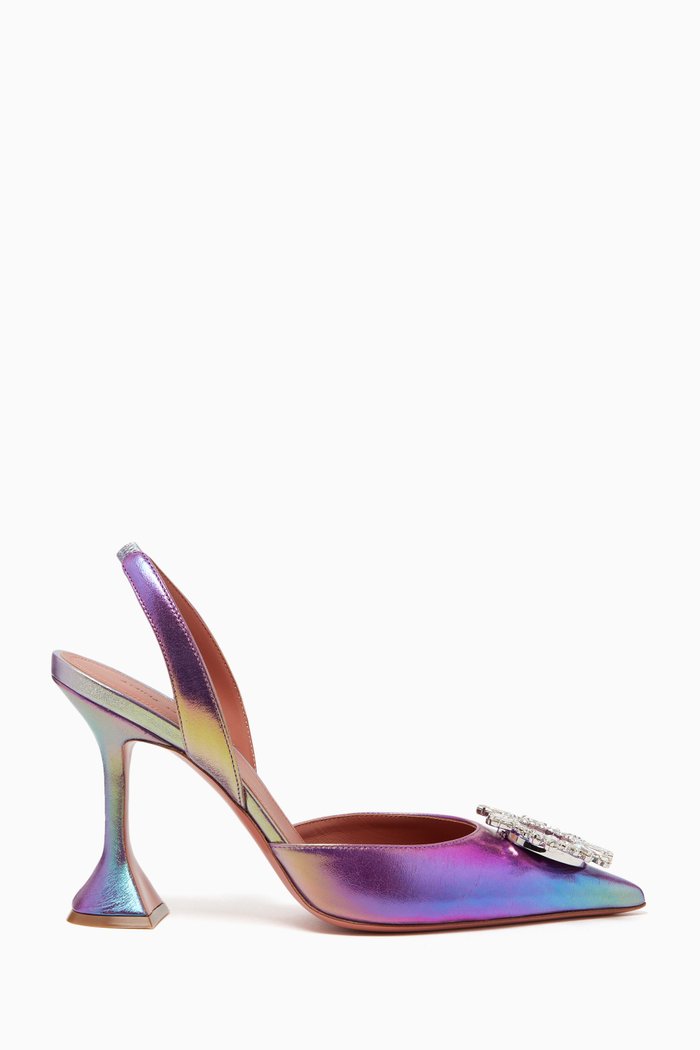 

Begum Crystal Slingback Pumps in Suede, Multicolour