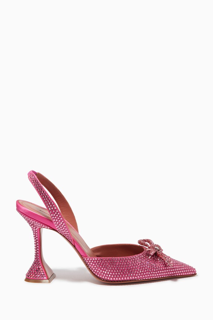 

Rosie Crystal Slingback Pumps in Satin, Pink