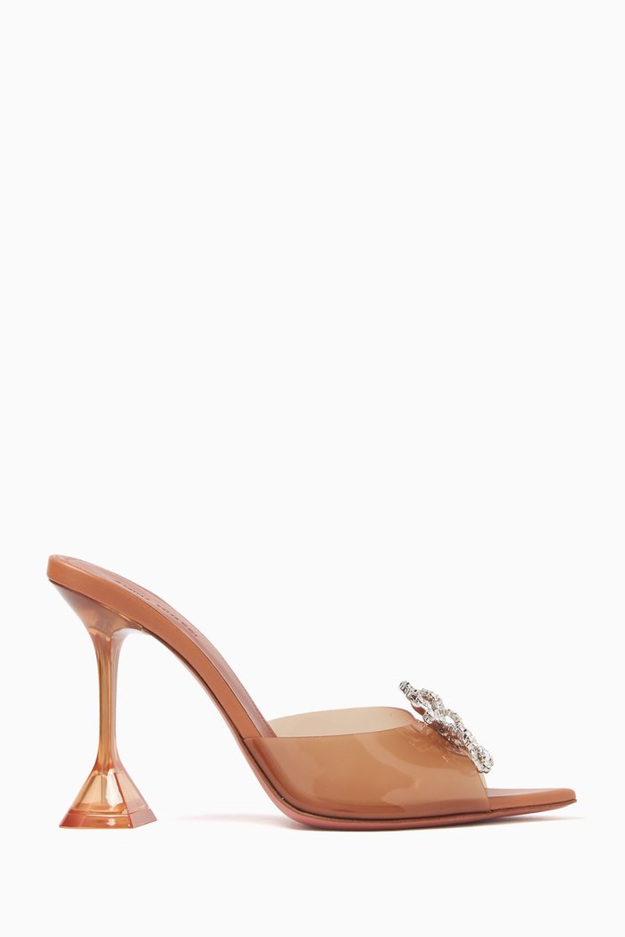 

Rosie Crystal 95 Mules in PVC, Brown
