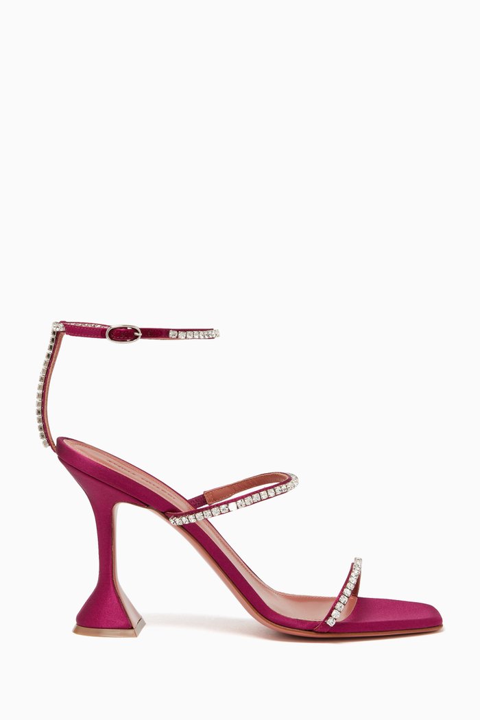 

Gilda 95 Embellished Sandals in Satin, Pink