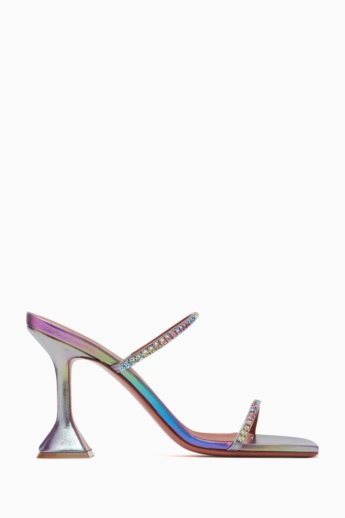 

Gilda Embellished Mules in Leather, Multicolour