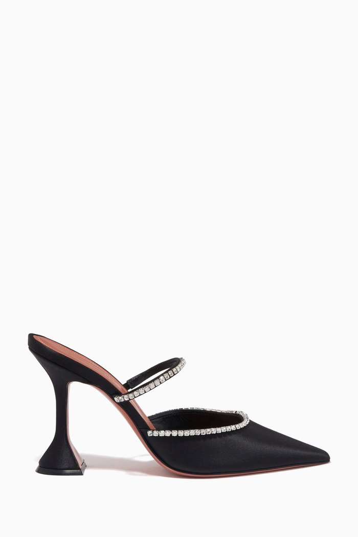 

Gilda Mules in Satin, Black