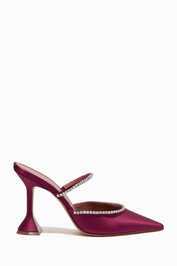 

Gilda 95 Crystal-embellished Mules in Satin, Pink