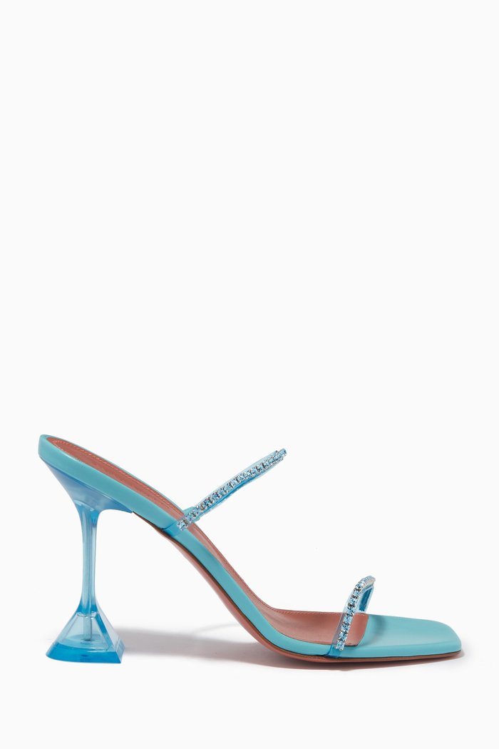 

Gilda Mules in Crystal PVC, Blue