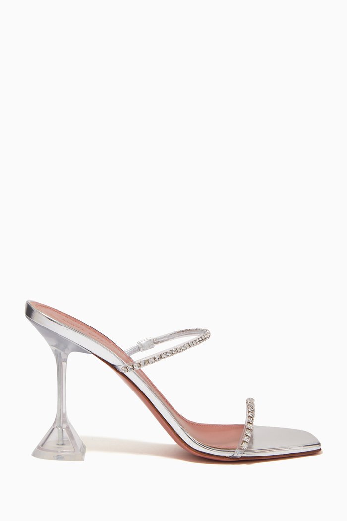 

Gilda 95 Crystal Mule Sandals in PVC, Colourless