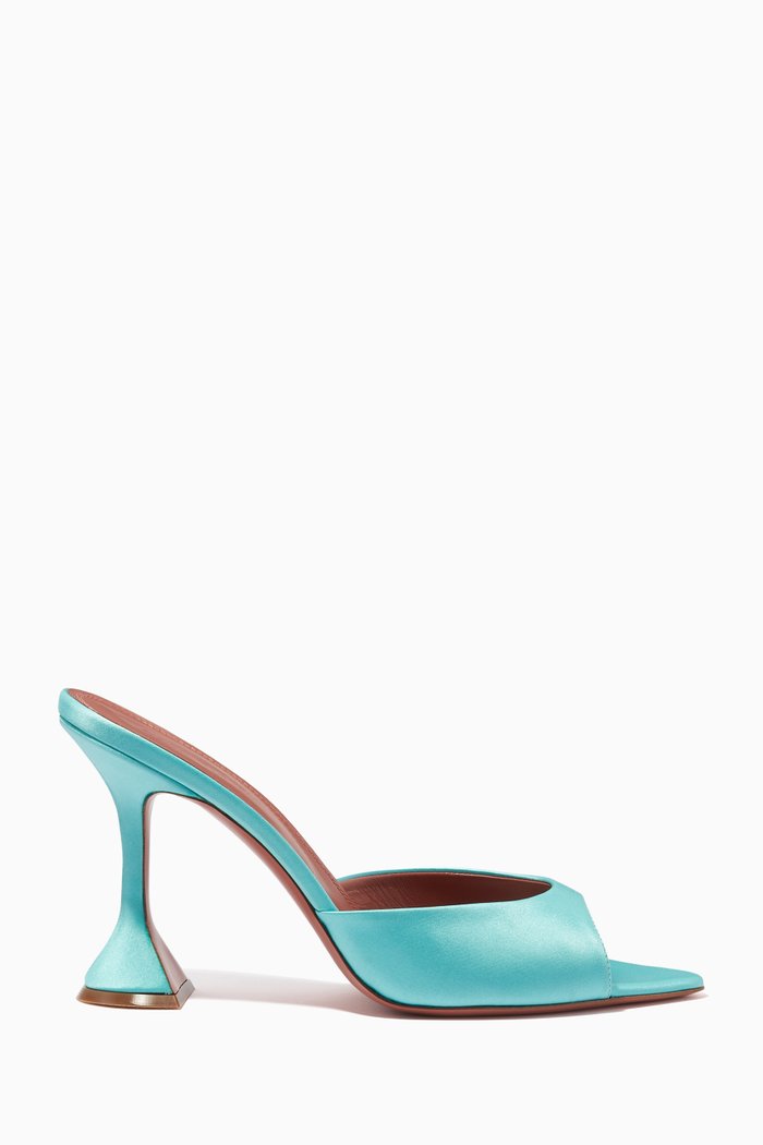 

Caroline 95 Mules in Satin, Blue