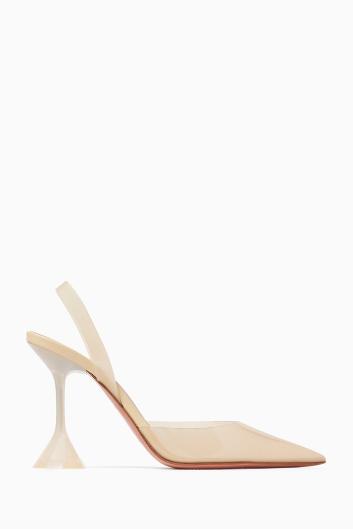 

Holli 95 Glass Slingback Pumps in PVC, Neutral