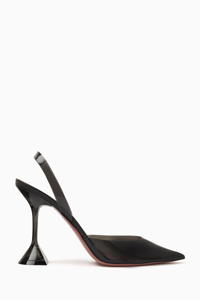 

Holli 95 Glass Slingback Pumps in PVC, Black