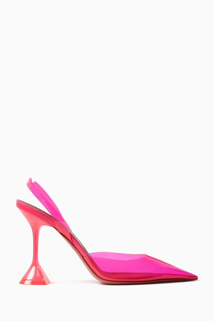 Holli 95 Glass Slingback Pumps in PVC, Pink