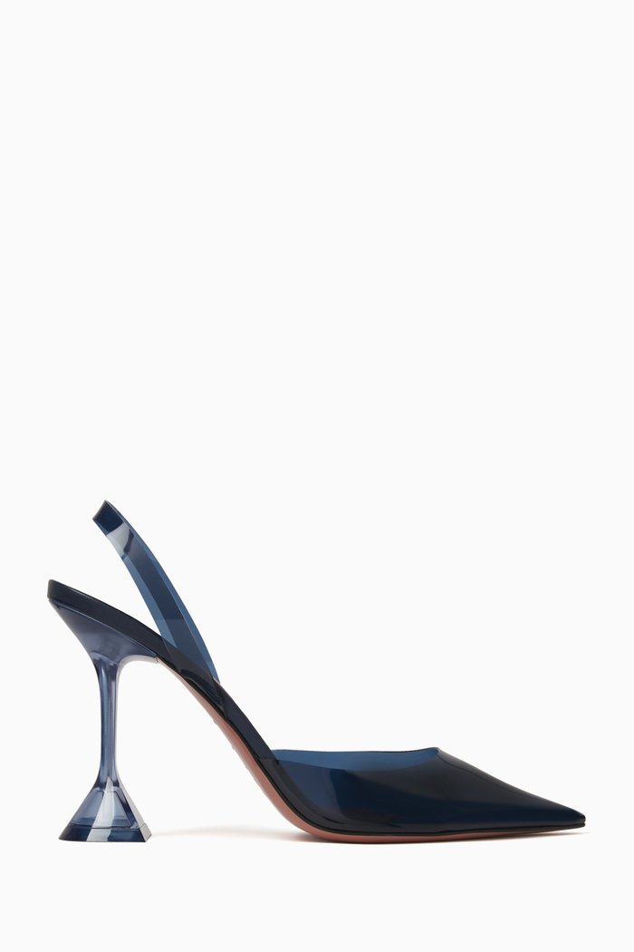 

Holli 95 Glass Slingback Pumps in PVC, Blue