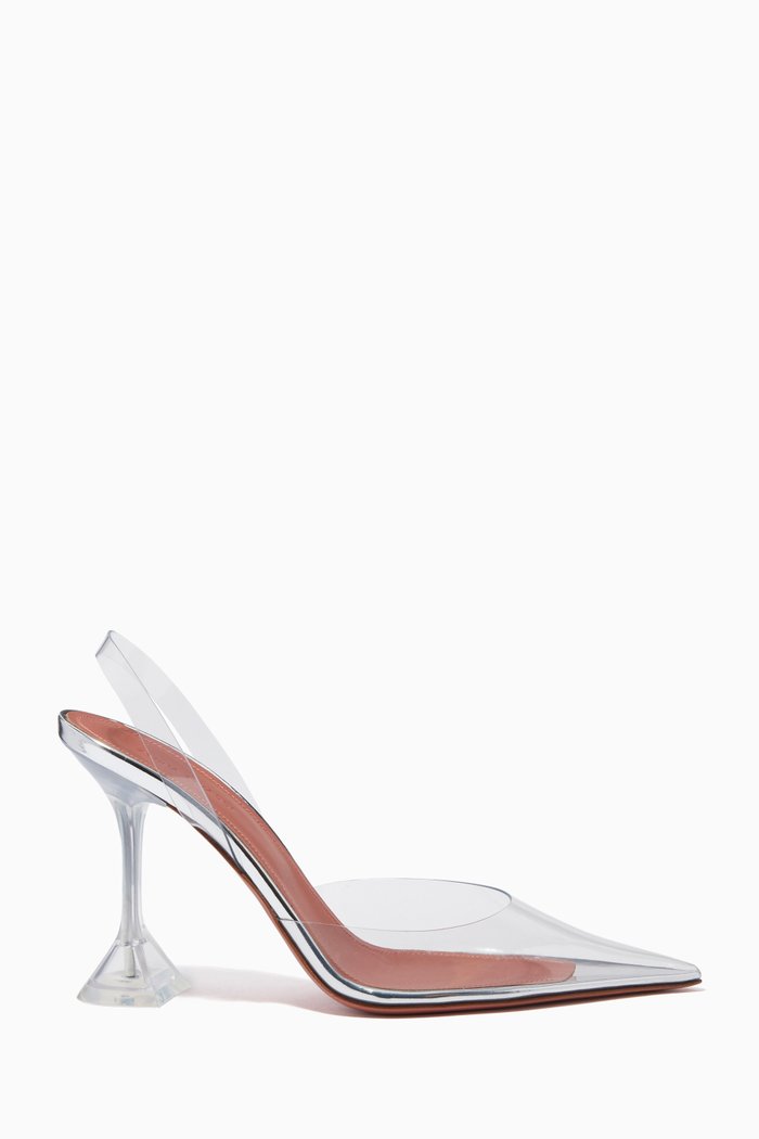 

Holli 95 Glass Slingback Pumps in PVC, Colourless