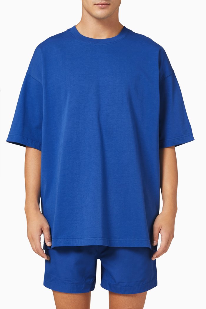 

Hjalmer T-shirt in Organic Cotton, Blue