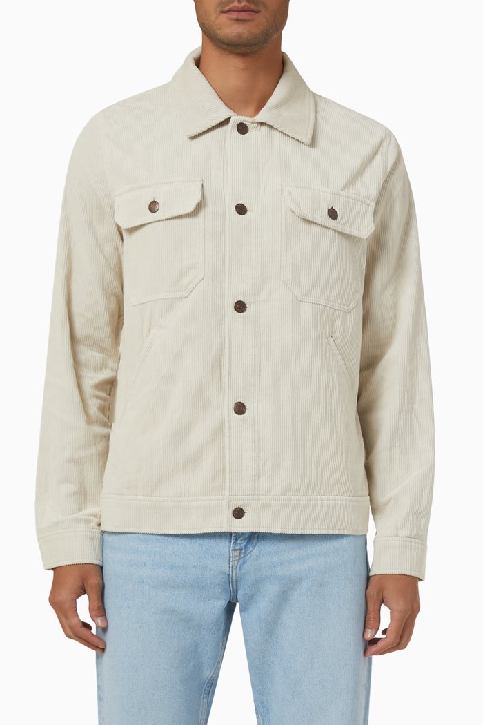 

Volmer Jacket in Organic Cotton Corduroy, Neutral