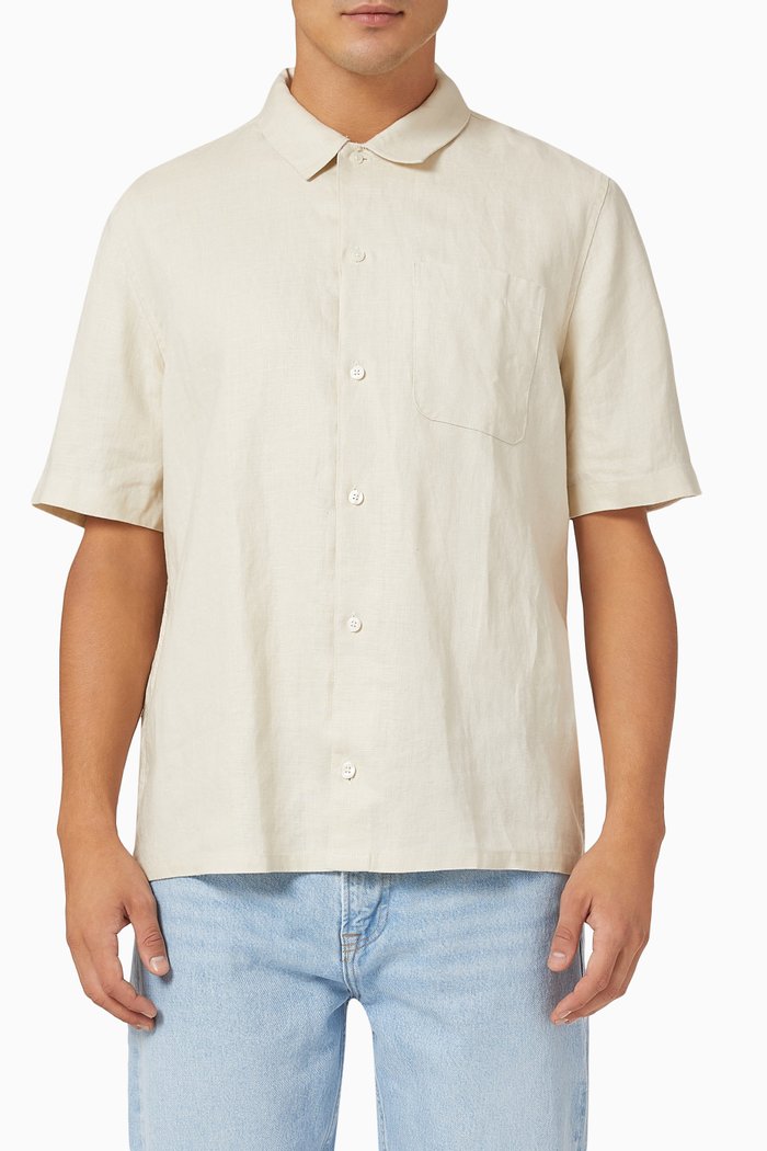 

Avan JF Shirt in Linen, Neutral