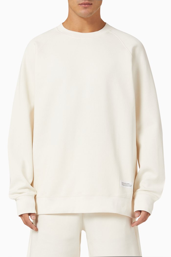 

Alfie Undyed Sweatshirt in Organic Cotton, White