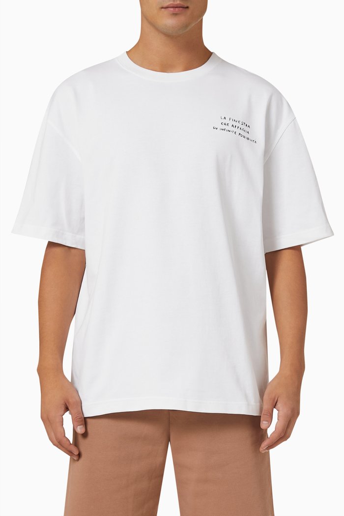 

Souvenir T-shirt in Organic Cotton, White
