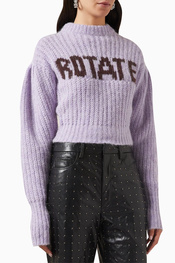 

Adley Sweater in Knit, Purple