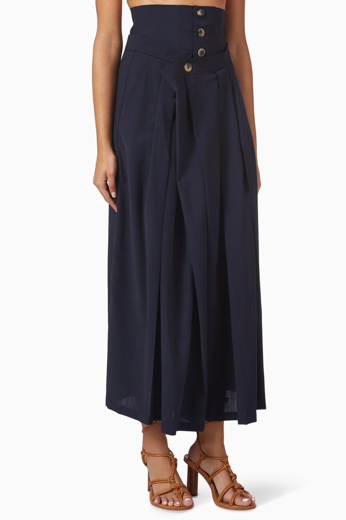 

Hakama Wide-leg Trousers, Black