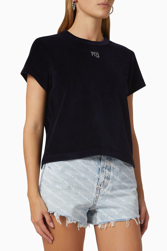 

Hotfix Logo T-shirt in Velour, Black