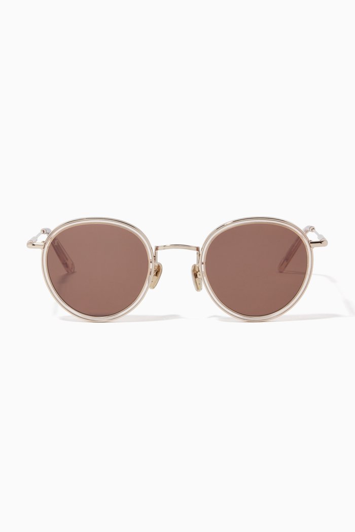 

Erno Sunglasses in Metal & Acetate, Brown